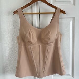 HoneyLove Womens Tan Lift Slimming Vneck Shapewear Cami Tank Top Plus Size 2X‎